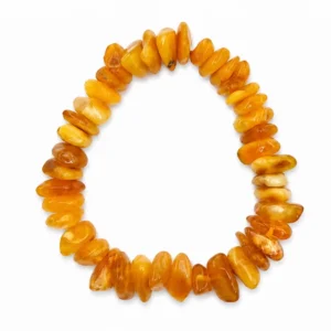 PE150041110_2 Pulseira Elástica Âmbar Barroco Manteiga Mate Irregular
