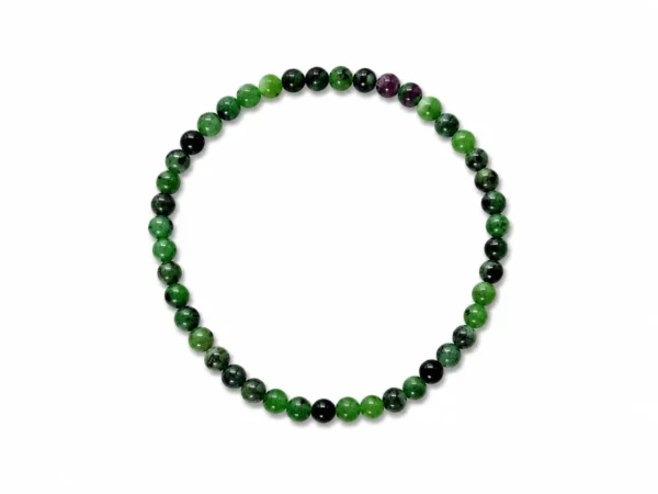 PE150057114 Pulseira Pedra Natural Rubi Zoisite - SABEDORIA SUCESSO PROTEÇÃO