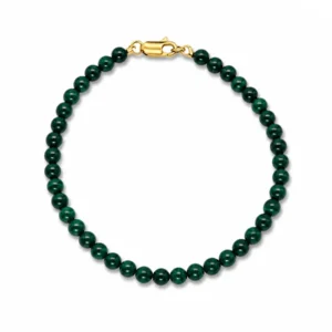 PE21984114 Pulseira Pedra Natural Malaquite - CURA TRANSFORMAÇÃO EQUILÍBRIO