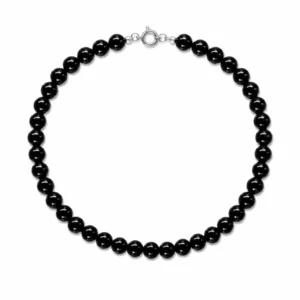 PE22011114 Pulseira Pedra Natural Turmalina Negra - ESTABILIDADE EMOCIONAL CURA FISÍCA
