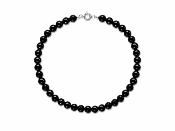 PE22011114 Pulseira Pedra Natural Turmalina Negra - ESTABILIDADE EMOCIONAL CURA FISÍCA
