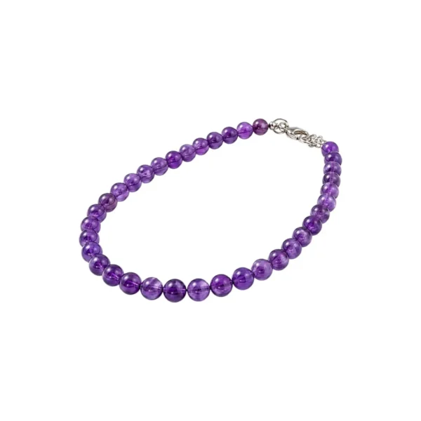 Pulseira Pedra Natural Ametista - SABEDORIA MORAL HUMILDADE