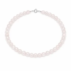 PE22201114 Pulseira Pedra Natural Qz Rosa - AMOR HARMONIA PAZ