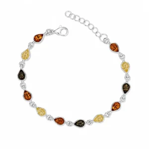 PE22259110 Pulseira Prata e Âmbar Tricolor