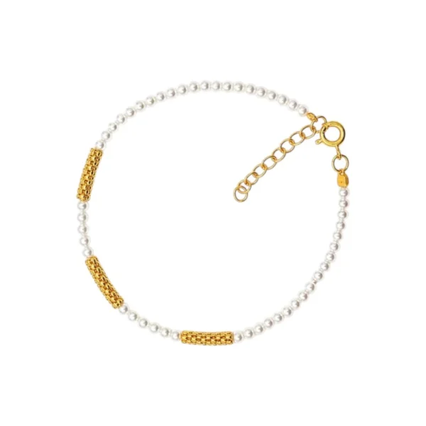 Pulseira Pedras Naturais Pérolas PP3449MP