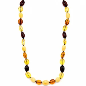 Rainbow-irregular-34-cm Colar Âmbar Multicolor Pedras Irregulares
