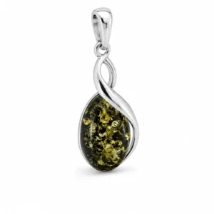 be20665110 Medalha Prata e Âmbar Verde