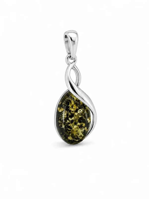 be20665110 Medalha Prata e Âmbar Verde