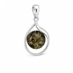 be24664110 Medalha Prata e Âmbar Verde