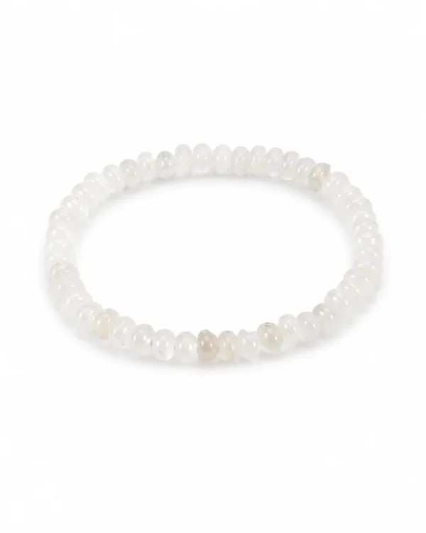 Pulseira Pedra Natural Jade Branco - CURA FOCO PROSPERIDADE
