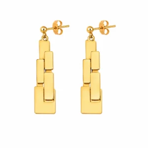 BR2380558 Brincos Prata Dourada Entrelaçados Degradê 19BRS1255D