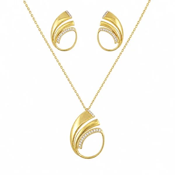 Conjunto Brincos e Colar com Zircónias