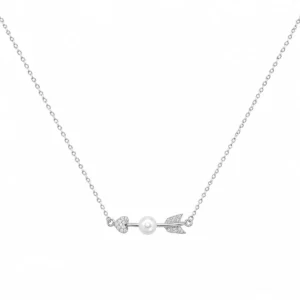 CL2103158 Colar Seta com Zircónias e Pérola Água Doce 19CLPP252