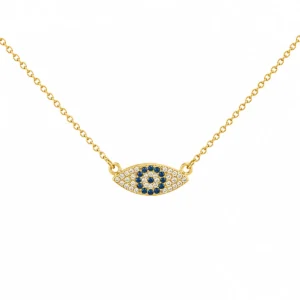 CL2134851 Colar Prata Dourada Olho Turco com Zircónias 5450880226