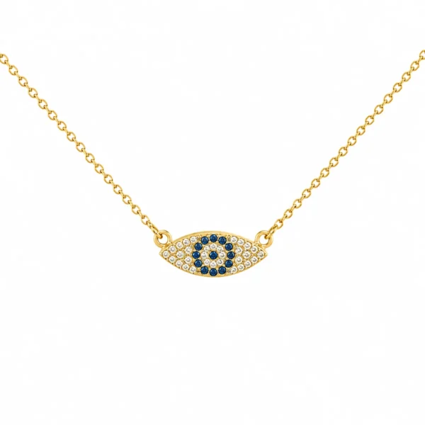 Colar Prata Dourada Olho Turco com Zircónias 5450880226