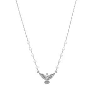 CL2209358 Colar Pomba Espírito Santo com Pérolas 19CLPE652