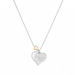 CL2276945 Colar Bicolor Coração Adoro-te Mãe