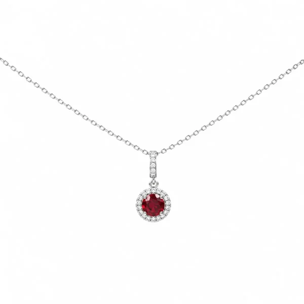 Colar Tipo Lady D Vermelho Rubi A017545/RD