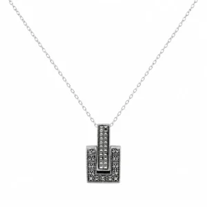 CL2326451 Colar Medalha Travessão de Marcassites 5490..0214
