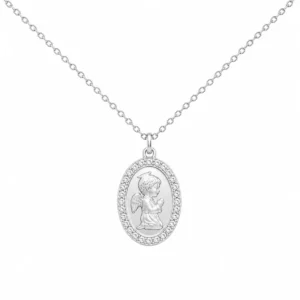CL2358458 Colar Anjinho Madrepérola e Aro com Zircónias 19CLPP687