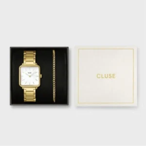 cg10327 Conjunto Relogio CLUSE + Pulseira La Tétragone Watch Steel, Gold Colour CG10327