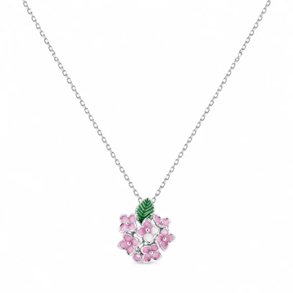 Colar Hotênsias Rosa