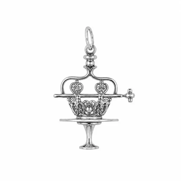 Medalha Coroa do Espírito Santo Trabalhada 2,5 cm