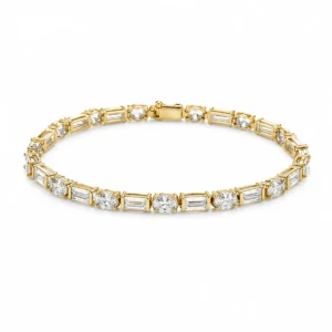 PE2217058 Pulseira Prata Dourada Riviera 19PUZ0448D