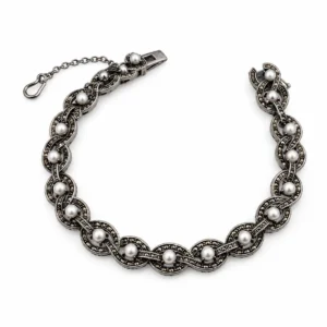 PE2226407 Pulseira Art Deco com Aljofres